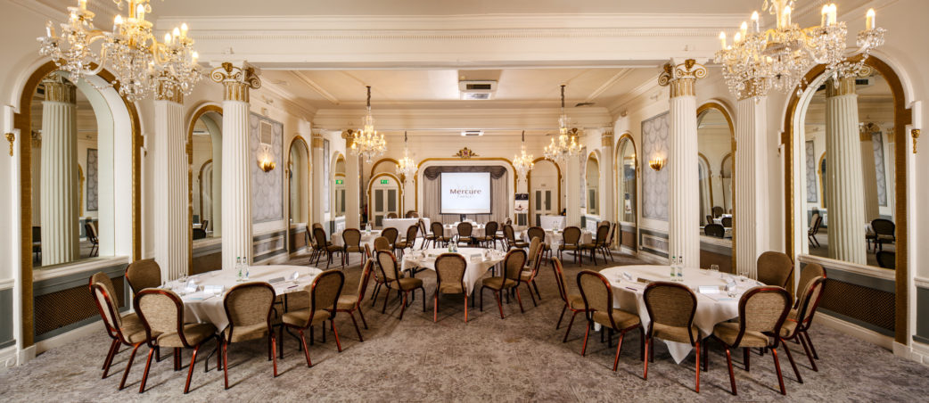 The Ballroom at Mercure Brighton Seafront Hotel, arranged for a meeting